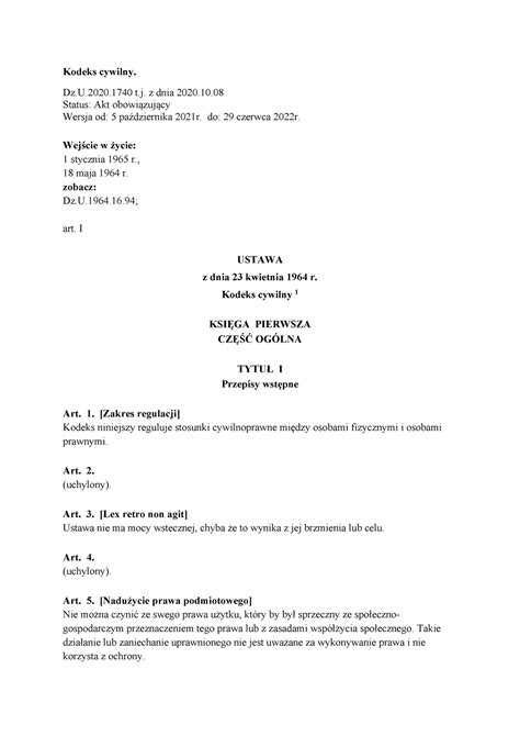 Kodeks Cywilny Pdf 1