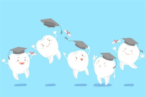 Tooth Graduation Cartoon Vector Art Stock Images Depositphotos