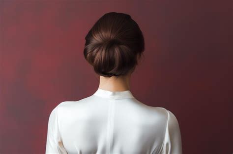 Premium Photo Beautiful Sleek Low Bun Hair Style For Bride Wedding