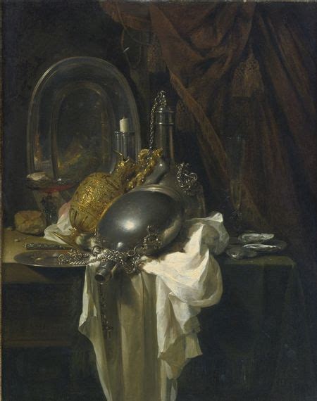 Willem Kalf A Still Life With Silver Pewter And Still Life Art