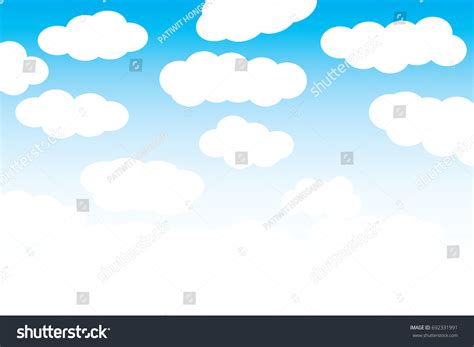 Sky Clouds Vector Clouds Background Stock Vector (Royalty Free ...