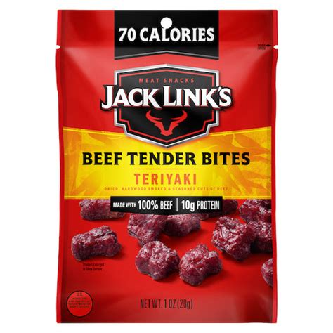 Jack Link S Teriyaki Beef Steak Tender Bites 1 Oz 48 Case Jack Links Round Eye Supply