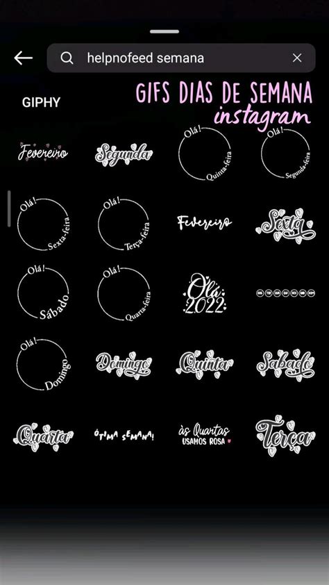 Gifs Dias De Semana Instagram Legendas Para Instagram Instagram