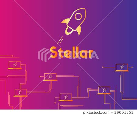 blockchain stellar style circuit network stock illustration