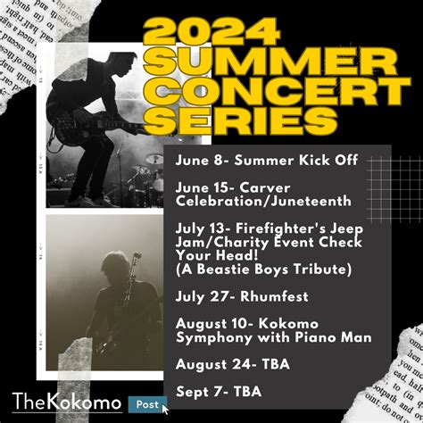 2024 Summer Concert Series Save The Dates — The Kokomo Post