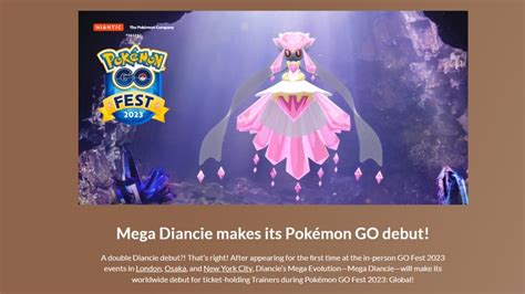 Mega Diancie Coming To Pokemon Go In Double Debut For Go Fest Global