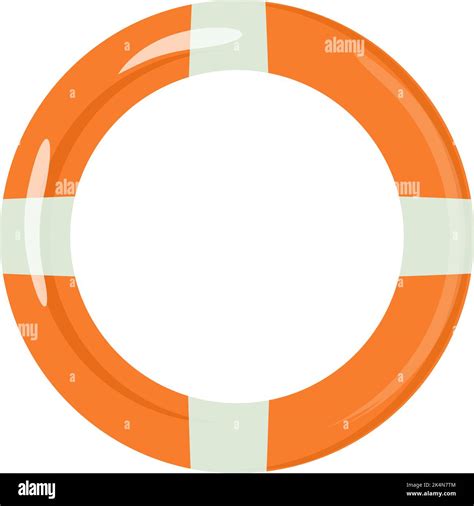 Orange Life Buoy Illustration Vector On A White Background Stock