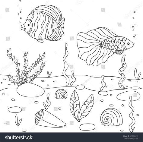 2.461 Under Sea Coloring Page Images, Stock Photos & Vectors | Shutterstock