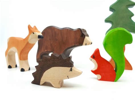 Wild Animals Toy Set Forest Animal Toys - Etsy