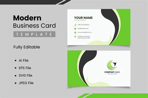 Modern Editable Business Card Template Graphic by rizkanyazid07 ...