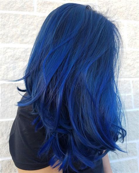 Amazing Vibrant Sapphire Blue Aveda Hair Color By Aveda Artist Chelsea