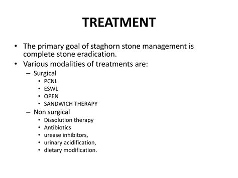 Staghorn calculus – etiology, diagnosis, management | PPTX