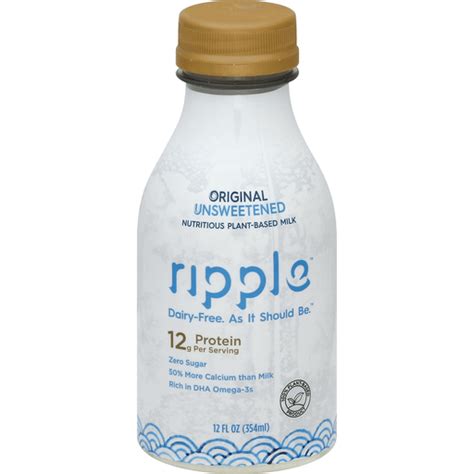 Ripple Plant Based Milk Nutritious Unsweetened Original Dairy