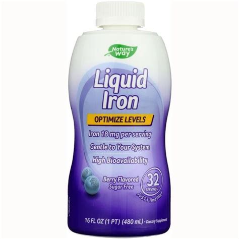 Natures Way Liquid Iron Berry 18 Mg 16 Fl Oz Liquid Swanson Health