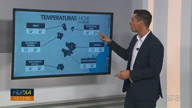 Meio Dia Paraná Ponta Grossa Veja como fica a previsão do tempo