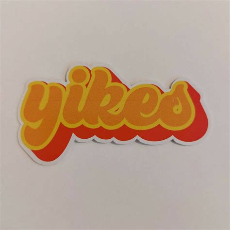 'Yikes' Vinyl Sticker – HandmadeSask