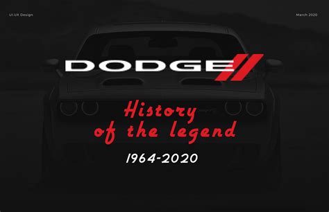 Dodge. History of Dodge CHARGER 1964 - 2020 on Behance