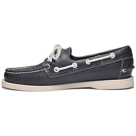 Chaussure Bateau Femme DOCKSIDES Portland Cuir Bleu Marine SEBAGO