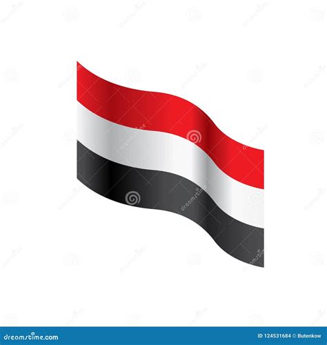 Yemeni Flag, Vector Illustration Stock Illustration - Illustration of ...