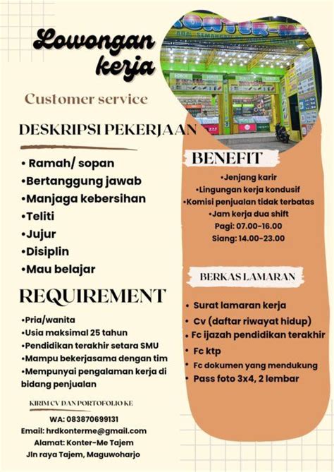 Lowongan Kerja Customer Service Di Konterme Lokerjogja Id