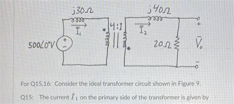 Solved For Q Consider The Ideal Transformer Circuit Chegg