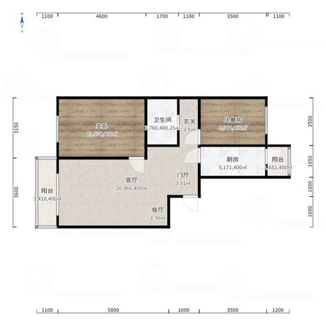 家装78m2凤仪佳苑八里造型设计（两室一厅）装修效果图 装修设计方案 酷家乐3d云设计