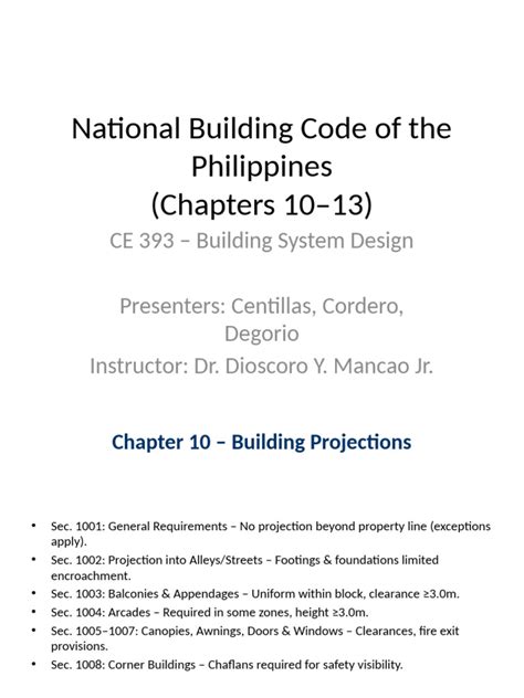 national building code   philippines  fire safety