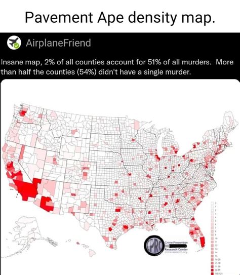 Pavement Ape Density Map Insane Map 2 Of All Counties Account For 51