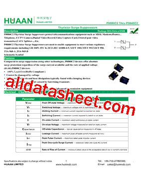 P0080C2 Datasheet PDF HuaXinAn Electronics CO LTD