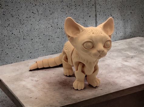 XL 18in Flexi Sphynx Cat 3D Printed Articulated Fidget Toy - Etsy