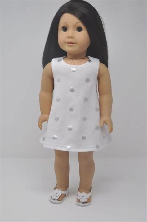 Polka Dot Doll Dress 18 Inch Doll Clothes Sleeveless Doll Dress Summer