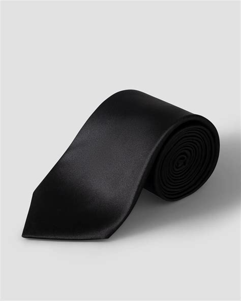 solid silk satin tie eton