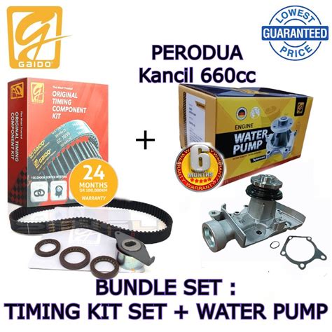 Perodua Kancil 660cc Gaido Premium Timing Component Kit With Water Pump