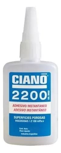 Adhesivo Cianoacrilato Ciano Instantaneo 2200 20gr Porosas Color