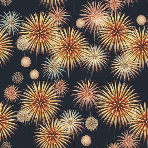 Premium Photo A Seamless Pattern Of Fireworks