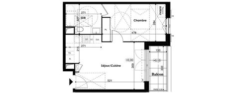 Plan Appartement T2 De 40 49 M² Neuf à Plaisir Résidence « Le Domaine