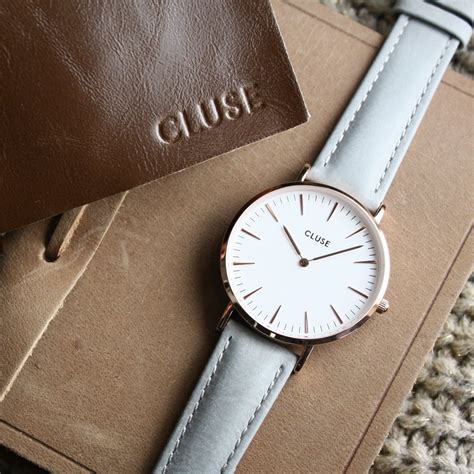 cluse cl rose gold whitegrey zegareknet