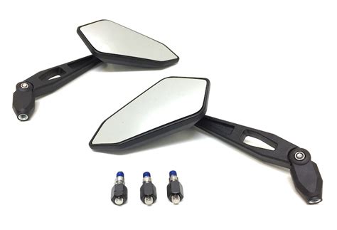 Paar Rückspiegel Set Satz Spiegel BOOSTER Schwarz für Yamaha Motorrad