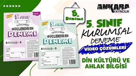 5 Sınıf Güçlendiren 5 Kurumsal Deneme Din Kültürü ve Ahlak Bilgisi