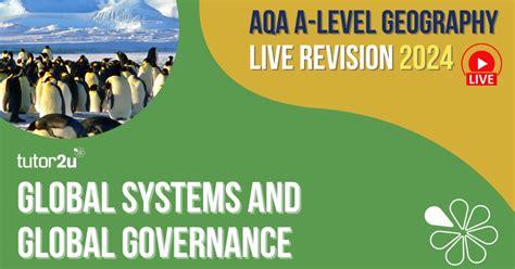 Global Systems And Global Governance Aqa A Level Geography Live