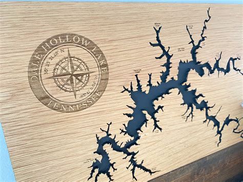 Dale Hollow Lake Map | Custom Engraved Map | Tennessee Gift | Dale ...