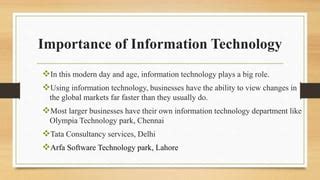 Introduction to Information Technology | PPT