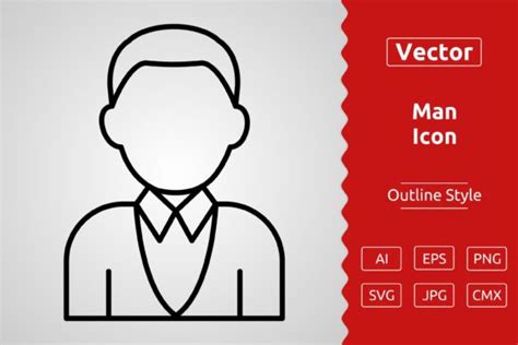 Vector Man Outline Icon Design Graphic by Muhammad Atiq · Creative Fabrica