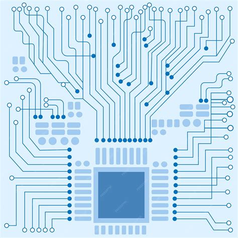 Premium Vector Computer Chip Electronic Circuit Board Vector For Technology And Finance