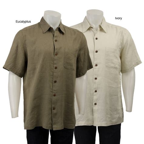 FINAL SALE Caribbean Joe Men's Linen Shirt - 11990266 - Overstock.com ...