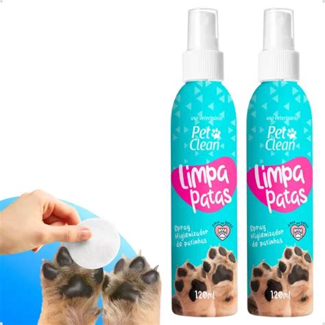 Kit 2 Spray Limpa Patas Cachorro Gato Higiene Patinhas 120ml MercadoLivre