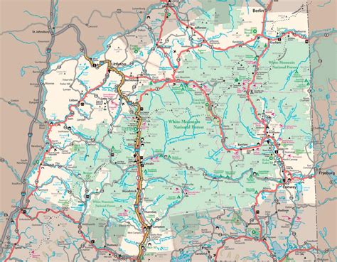 White Mountain National Forest Trail Map