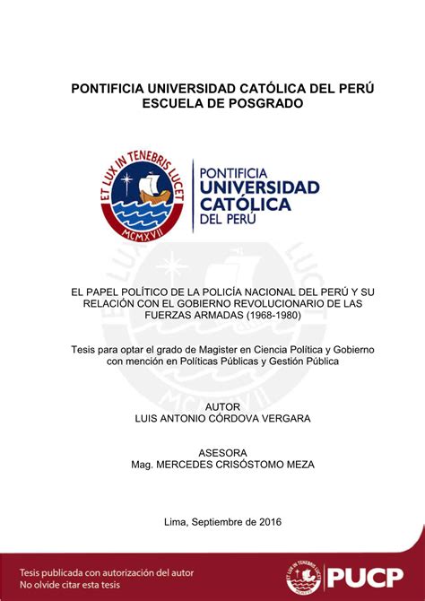 Pontificia Universidad Cat Lica Del Per Escuela De Posgrado Docslib