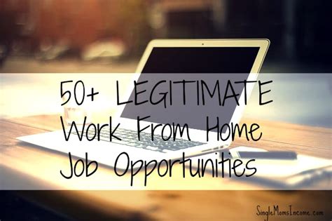 50 Legitimate Work From Home Job Opportunities Single Moms Income