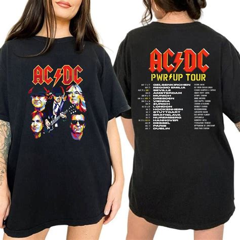 Acdc Band 90s Vintage Shirt Acdc Pwr Up World Tour 2024 Shirt Rock